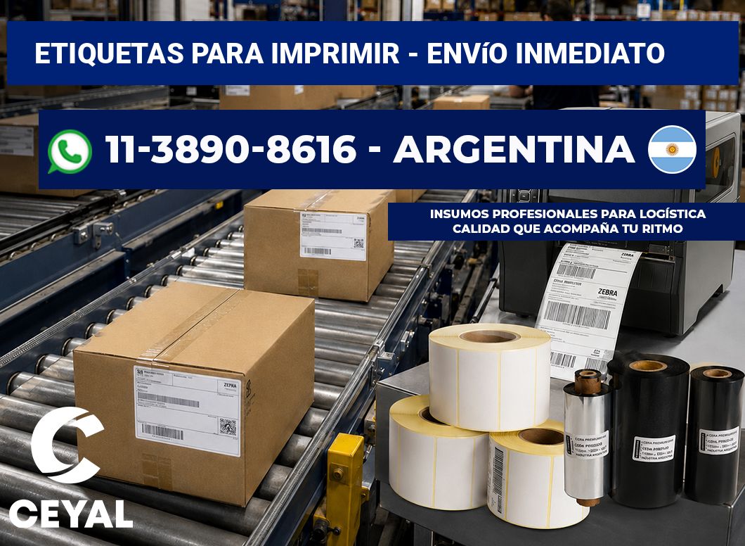 ETIQUETAS PARA IMPRIMIR - Envío inmediato
