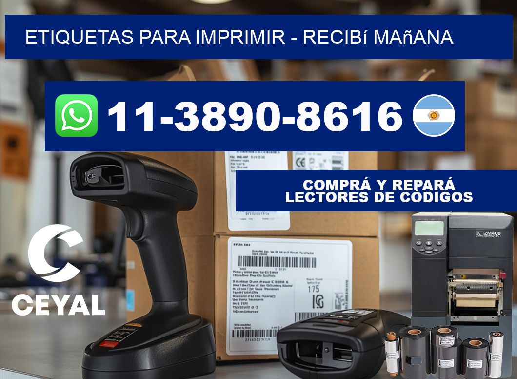 ETIQUETAS PARA IMPRIMIR - recibí mañana