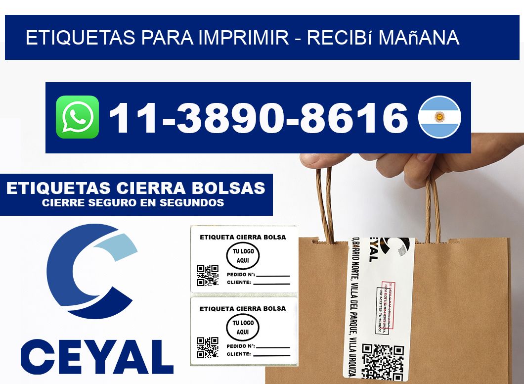 ETIQUETAS PARA IMPRIMIR - recibí mañana