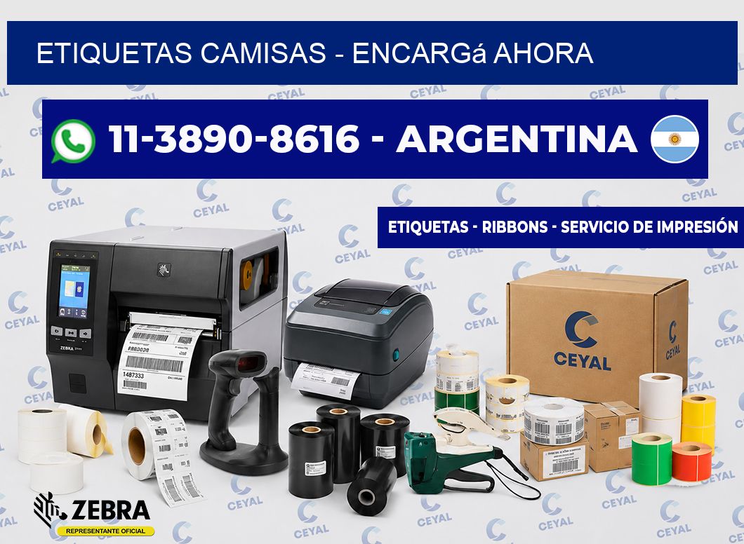 Etiquetas Camisas - Encargá ahora