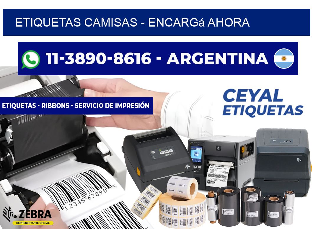Etiquetas Camisas - Encargá ahora