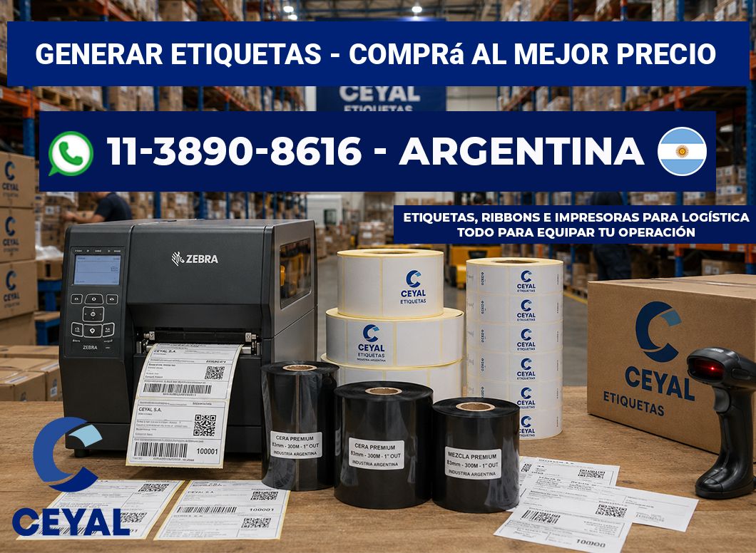 GENERAR ETIQUETAS - Comprá al mejor precio