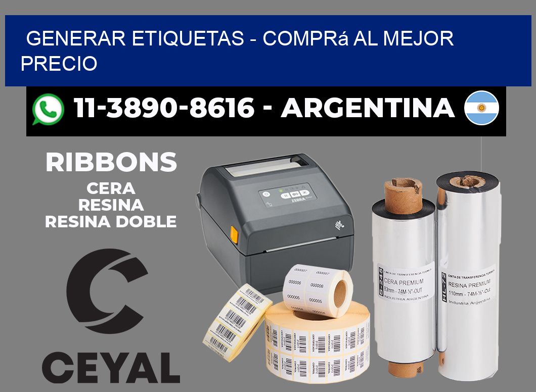 GENERAR ETIQUETAS - Comprá al mejor precio