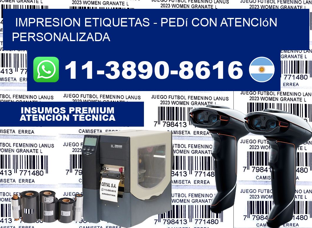 IMPRESION ETIQUETAS - Pedí con atención personalizada