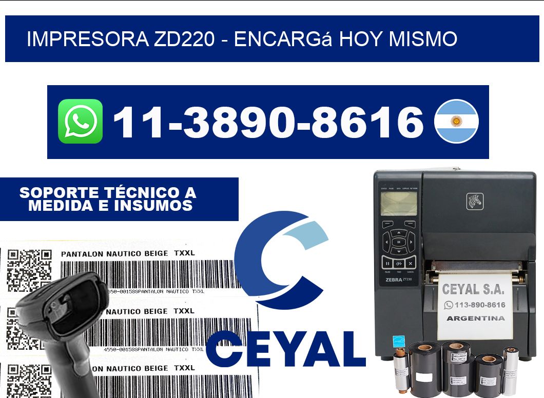 IMPRESORA ZD220 - Encargá hoy mismo