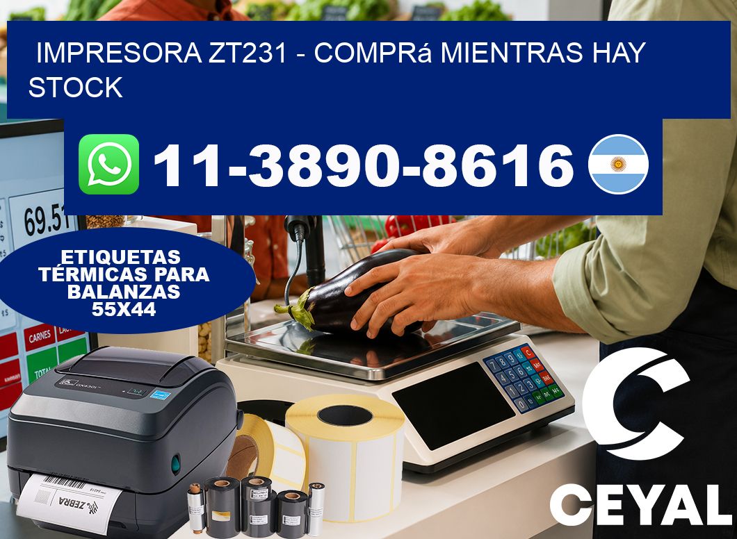 IMPRESORA ZT231 – Comprá mientras hay stock