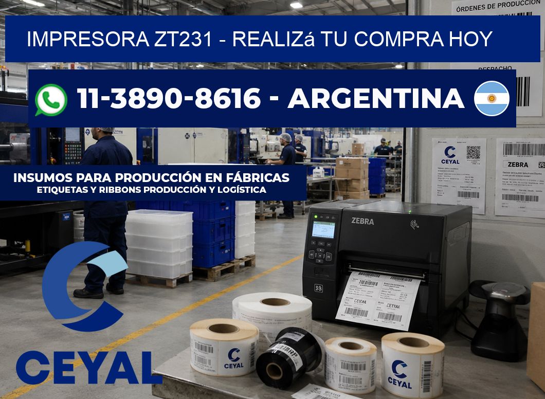 IMPRESORA ZT231 – Realizá tu compra hoy