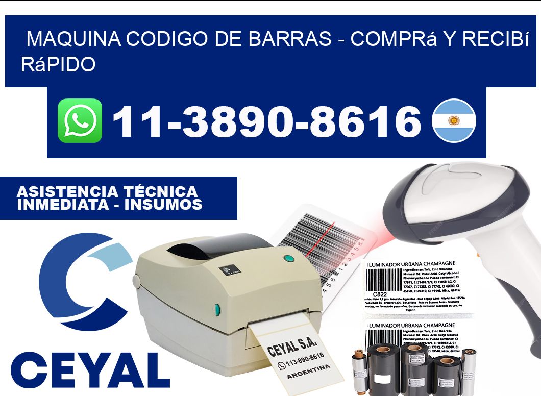 MAQUINA CODIGO DE BARRAS - Comprá y recibí rápido