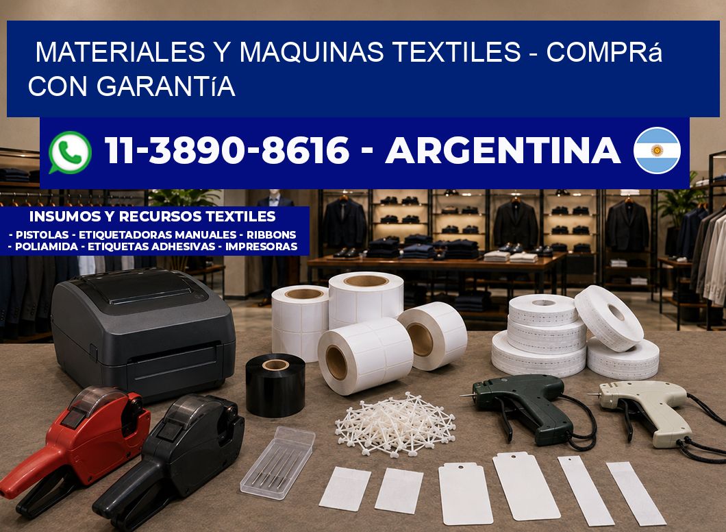 MATERIALES Y MAQUINAS TEXTILES - Comprá con garantía