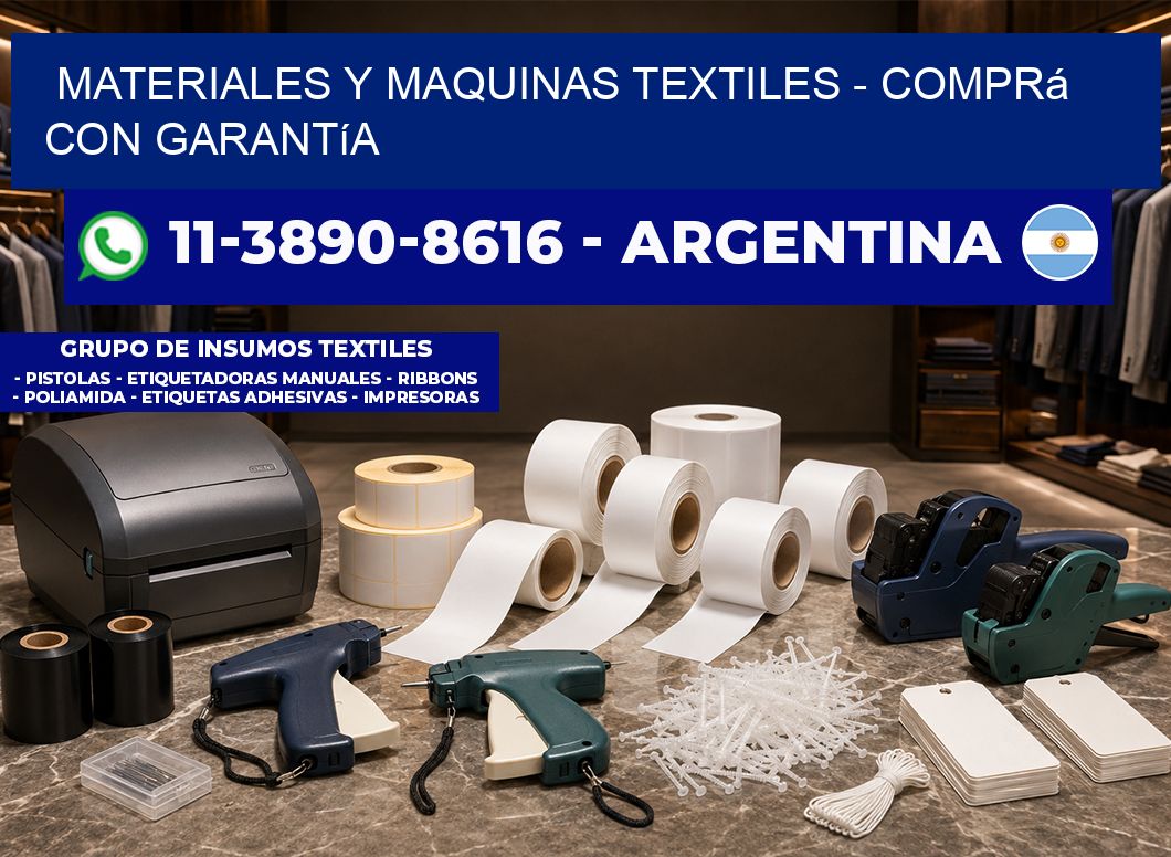 MATERIALES Y MAQUINAS TEXTILES - Comprá con garantía