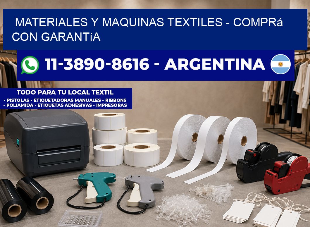 MATERIALES Y MAQUINAS TEXTILES – Comprá con garantía