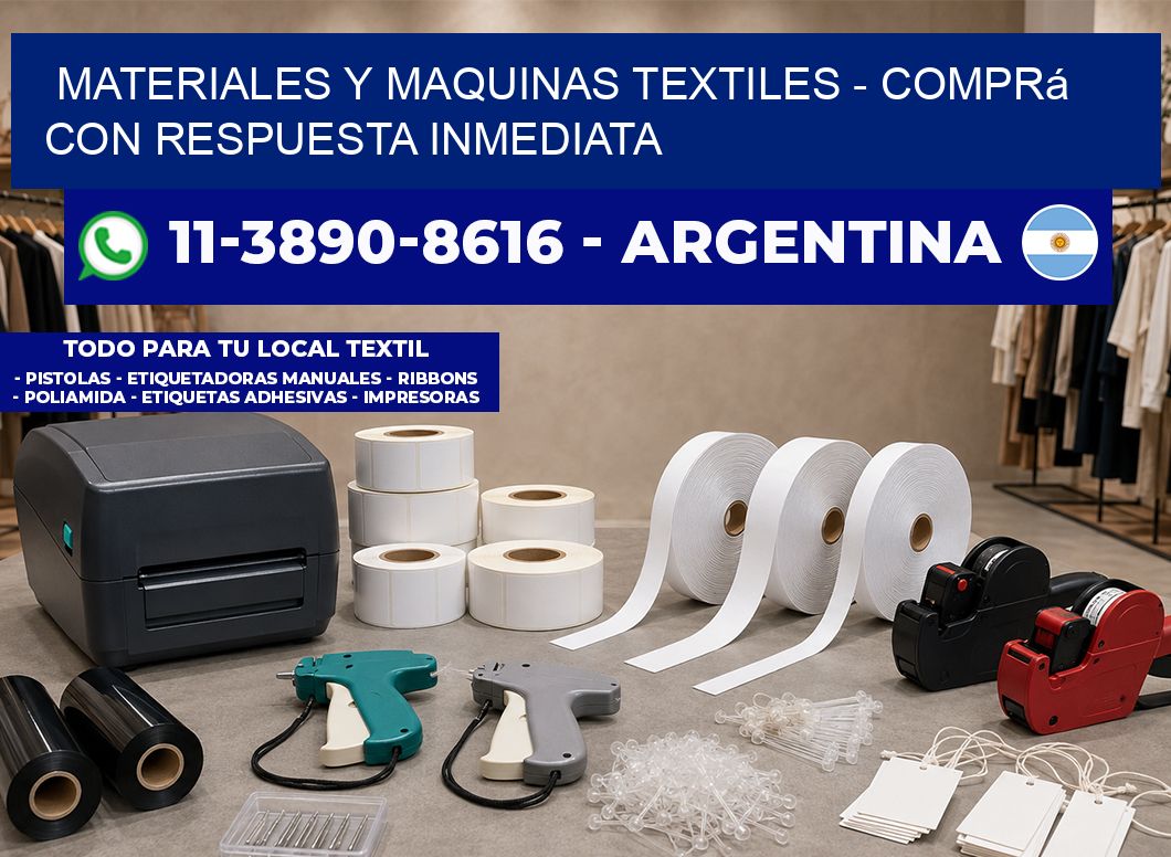 MATERIALES Y MAQUINAS TEXTILES - Comprá con respuesta inmediata