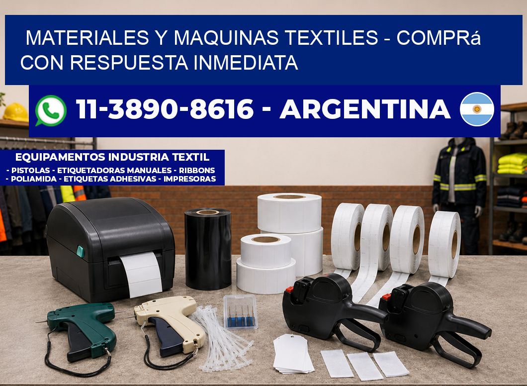 MATERIALES Y MAQUINAS TEXTILES - Comprá con respuesta inmediata