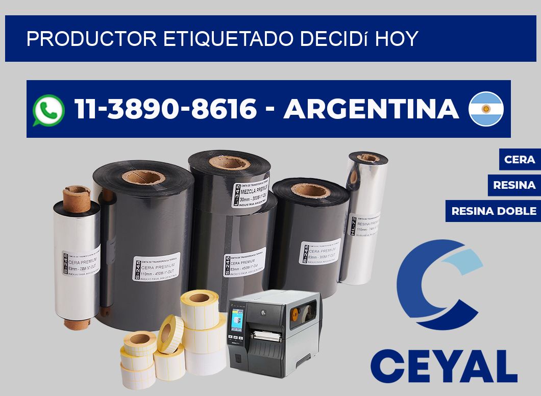 PRODUCTOR ETIQUETADO Decidí hoy
