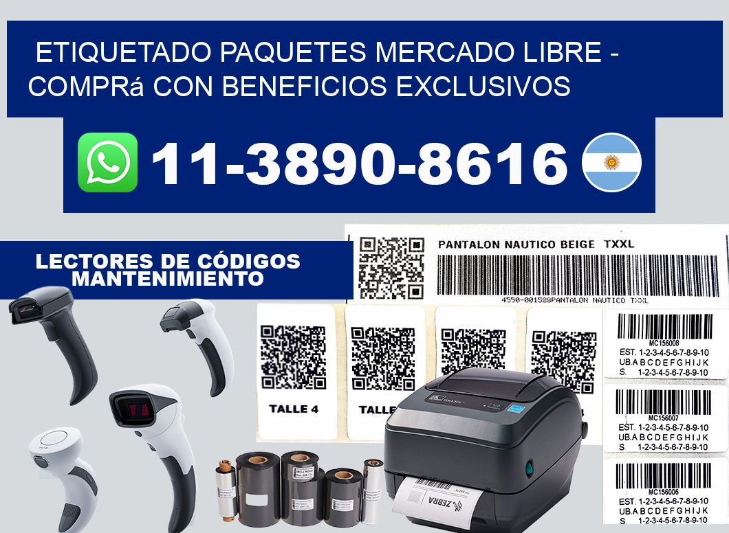 etiquetado paquetes mercado libre - Comprá con beneficios exclusivos