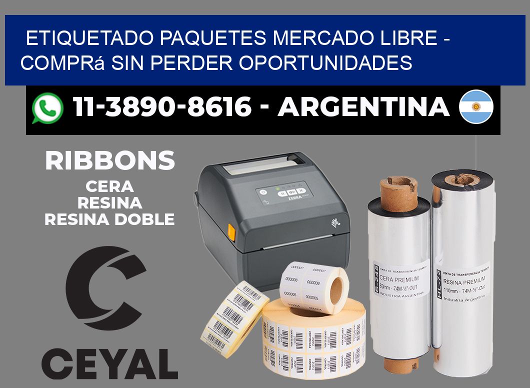 etiquetado paquetes mercado libre - Comprá sin perder oportunidades
