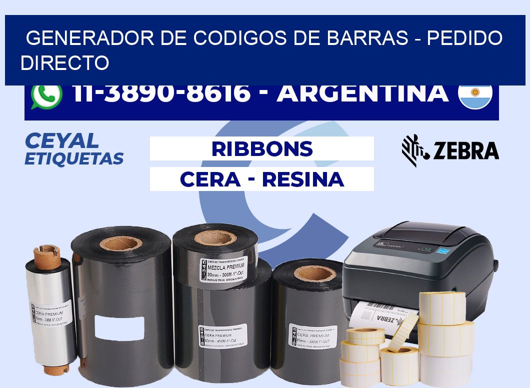generador de codigos de barras - Pedido directo