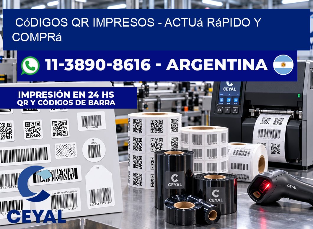 Códigos QR Impresos - Actuá rápido y comprá