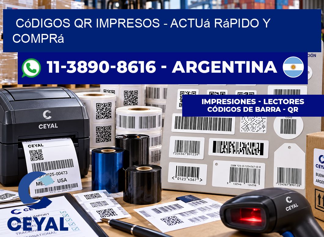 Códigos QR Impresos - Actuá rápido y comprá