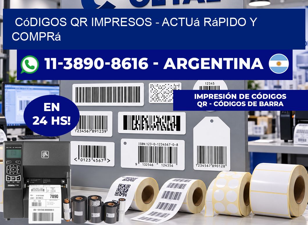 Códigos QR Impresos - Actuá rápido y comprá