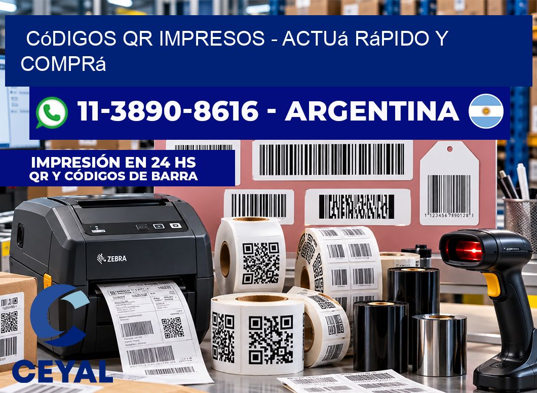 Códigos QR Impresos - Actuá rápido y comprá