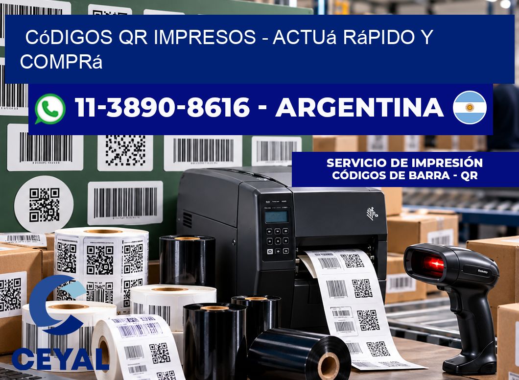 Códigos QR Impresos – Actuá rápido y comprá