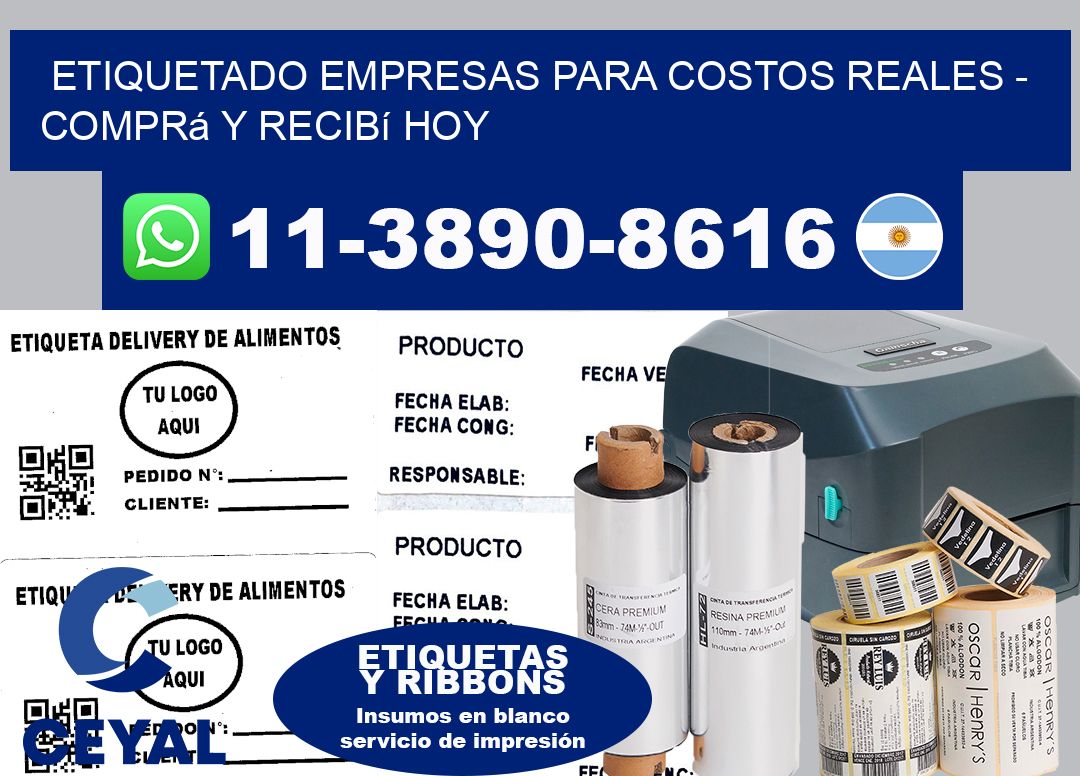 ETIQUETADO EMPRESAS PARA COSTOS REALES - Comprá y recibí hoy