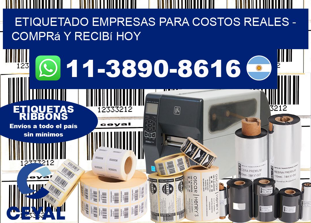 ETIQUETADO EMPRESAS PARA COSTOS REALES – Comprá y recibí hoy