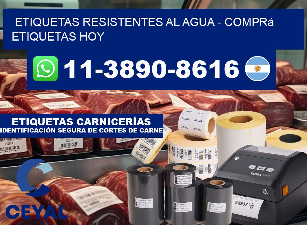 ETIQUETAS RESISTENTES AL AGUA - Comprá etiquetas hoy
