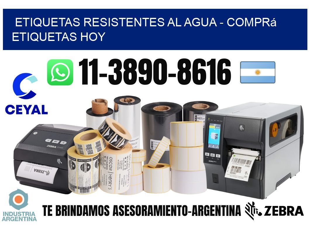 ETIQUETAS RESISTENTES AL AGUA - Comprá etiquetas hoy