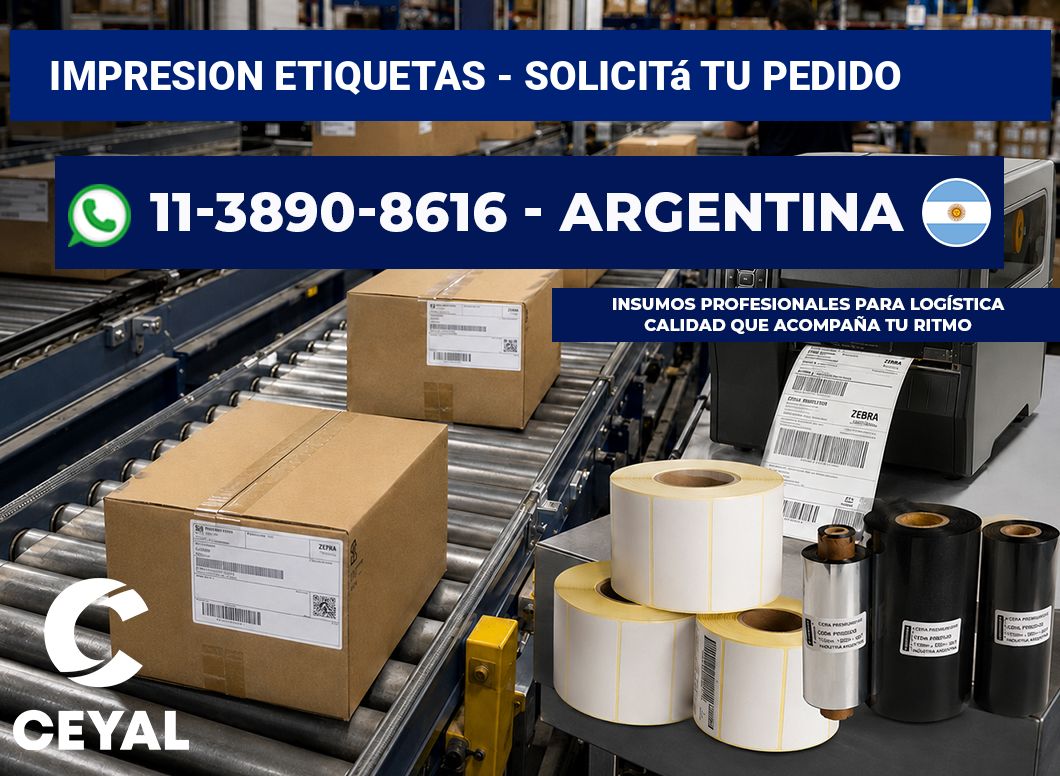 IMPRESION ETIQUETAS - Solicitá tu pedido