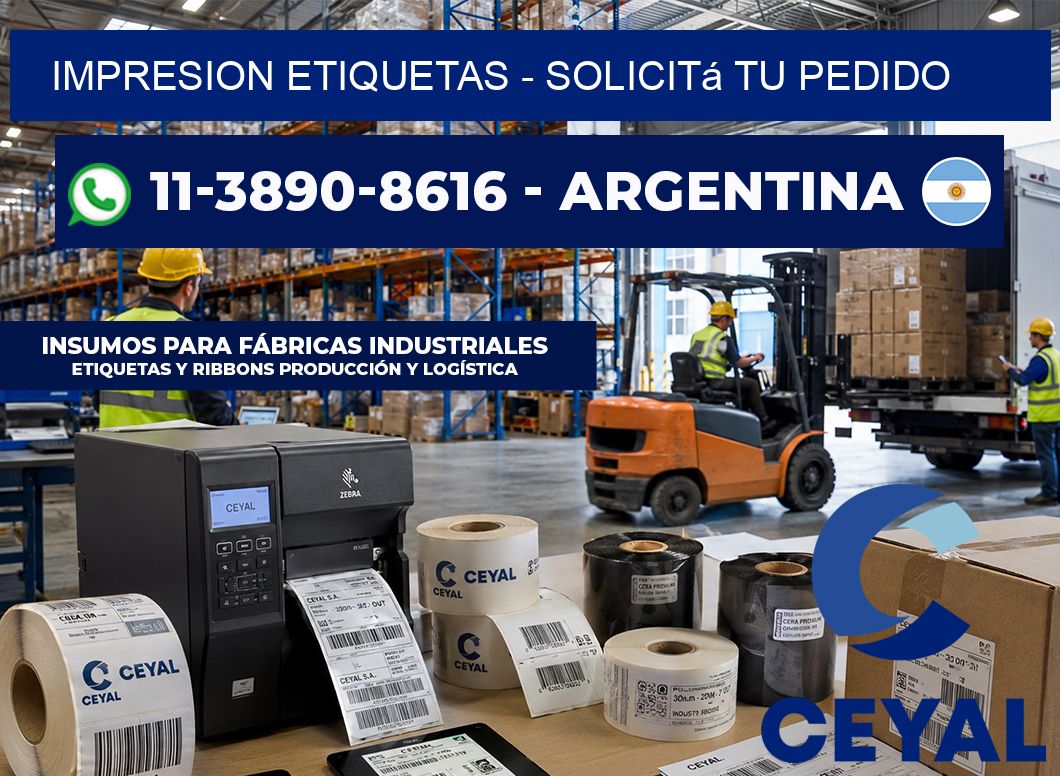 IMPRESION ETIQUETAS – Solicitá tu pedido