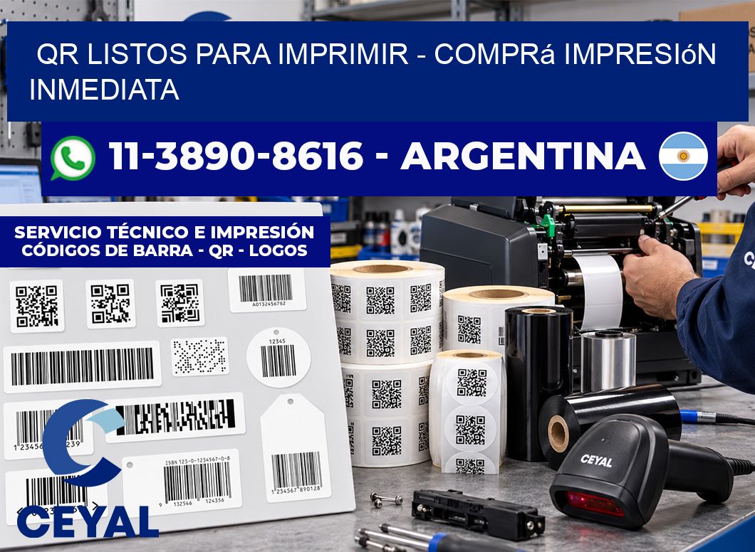 QR Listos para Imprimir - Comprá impresión inmediata