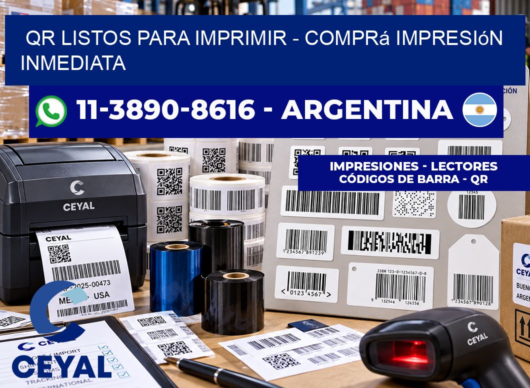 QR Listos para Imprimir - Comprá impresión inmediata