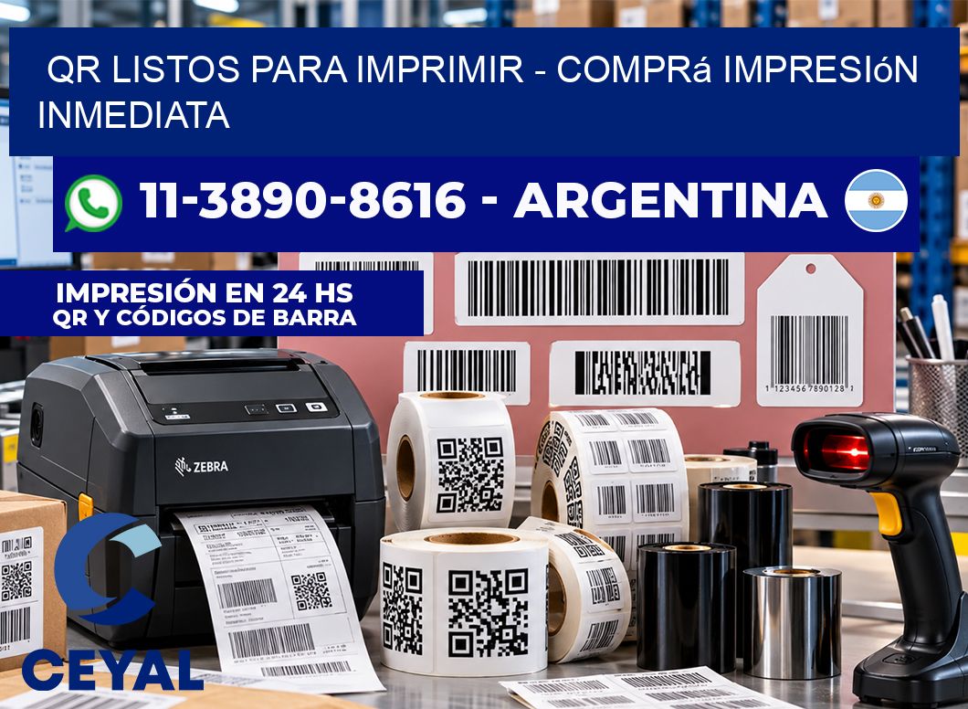 QR Listos para Imprimir – Comprá impresión inmediata