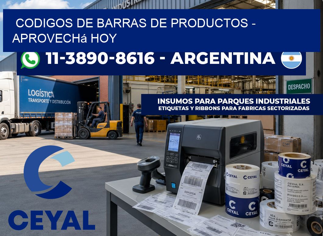 codigos de barras de productos - Aprovechá hoy