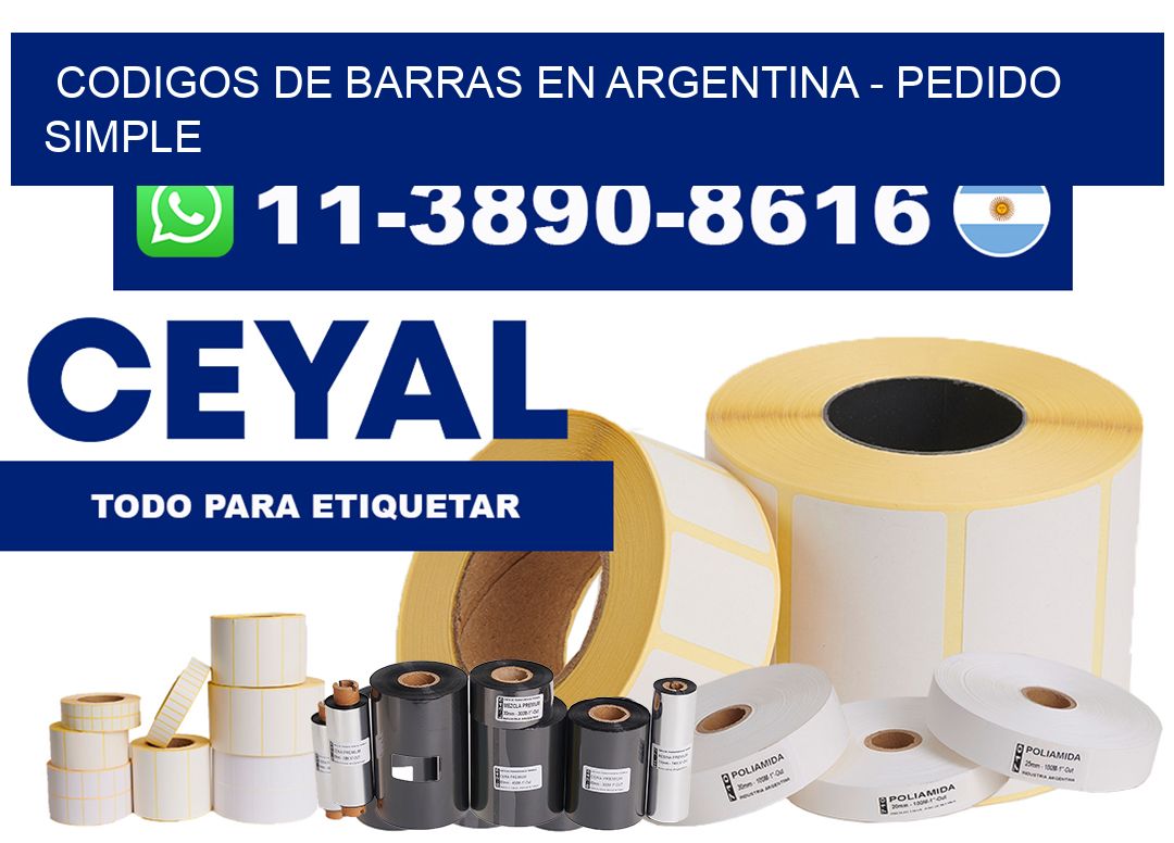 codigos de barras en argentina - Pedido simple