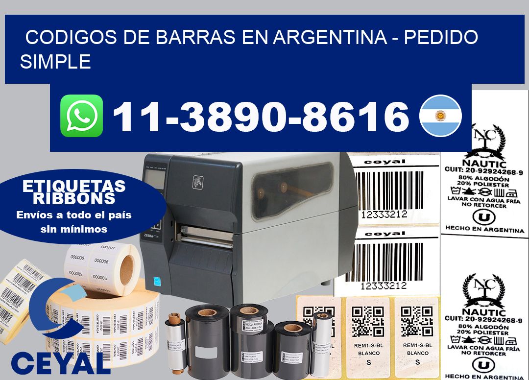 codigos de barras en argentina – Pedido simple