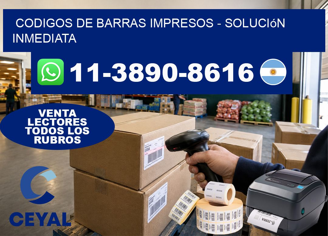 codigos de barras impresos – Solución inmediata