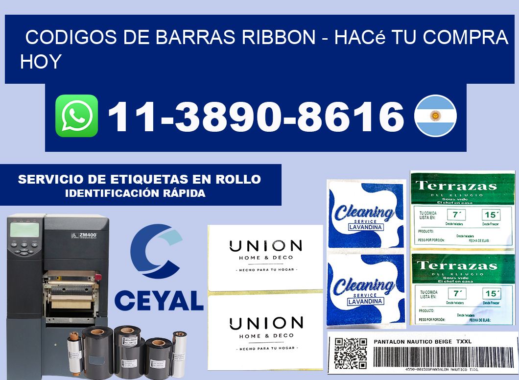 codigos de barras ribbon - Hacé tu compra hoy