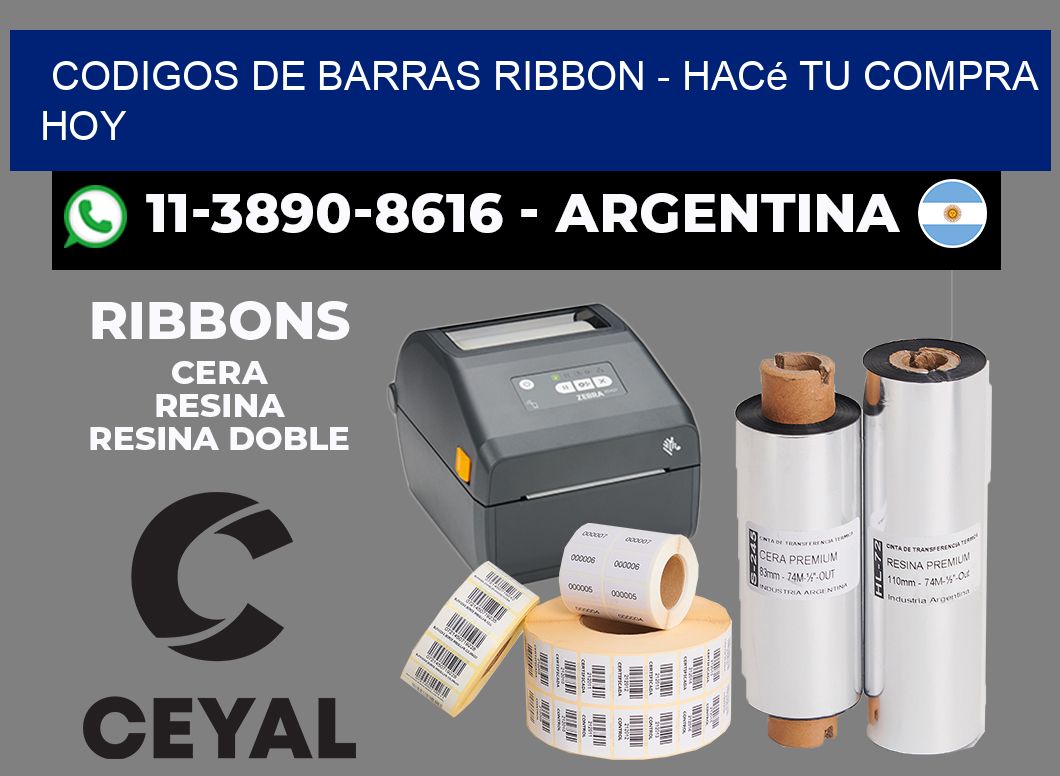 codigos de barras ribbon - Hacé tu compra hoy