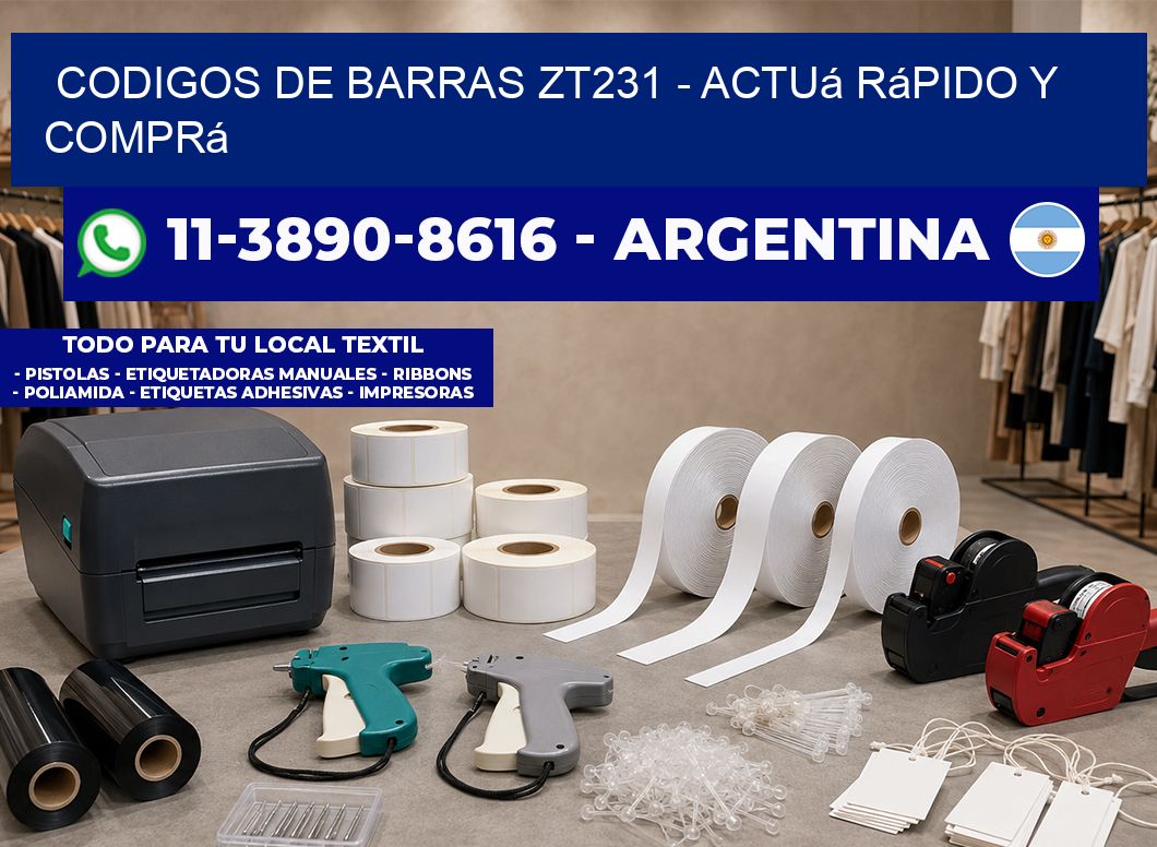 codigos de barras zt231 - Actuá rápido y comprá
