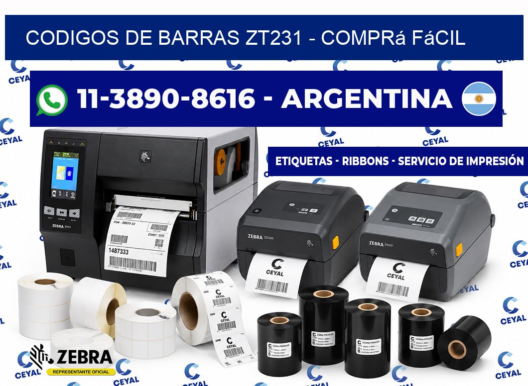 codigos de barras zt231 - Comprá fácil