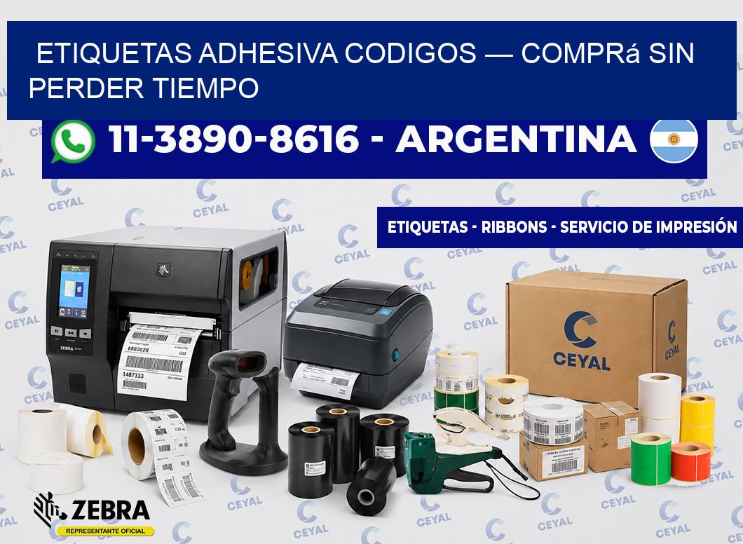 etiquetas adhesiva codigos — Comprá sin perder tiempo