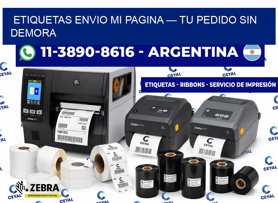 etiquetas envio mi pagina — Tu pedido sin demora