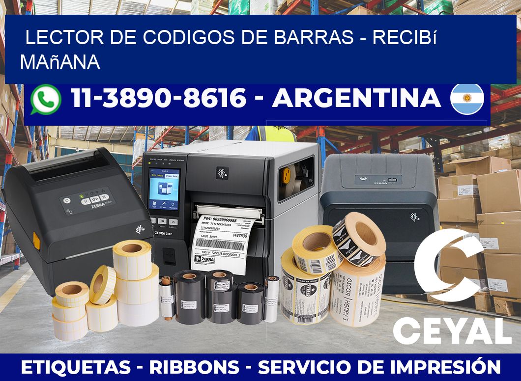lector de codigos de barras - recibí mañana