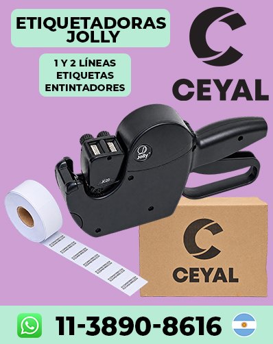 etiquetadora manual jolly 2 lineas argentina